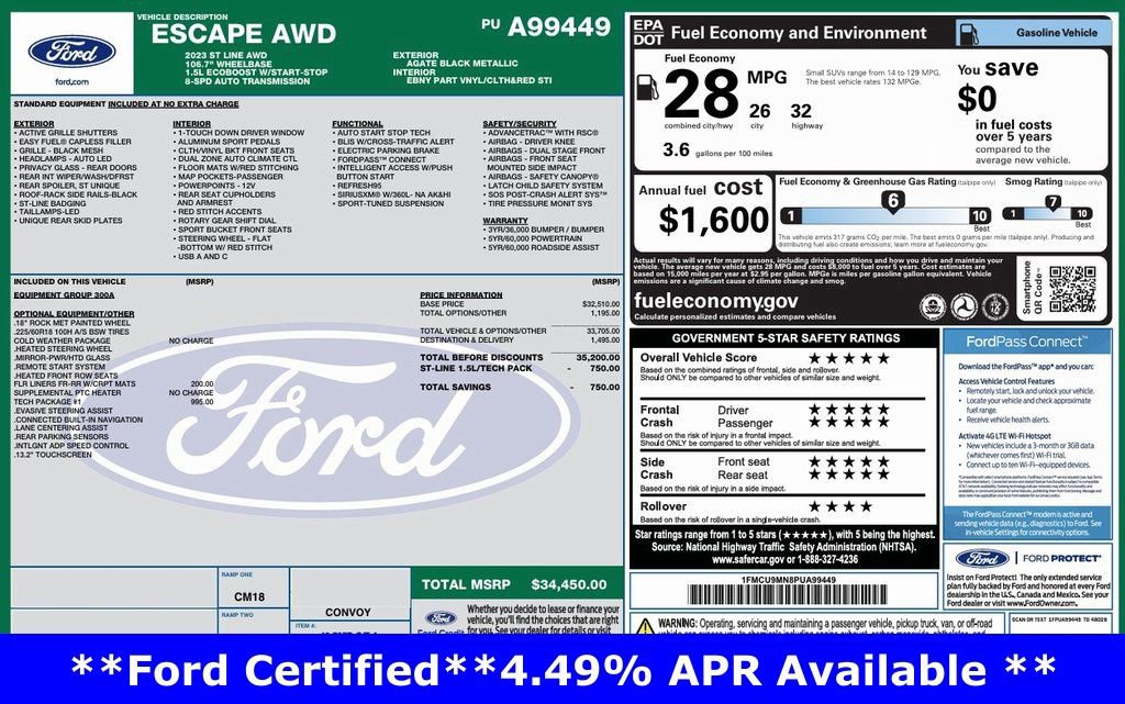 Used 2023 Ford Escape ST-Line w/ Tech Pack #1 image 14