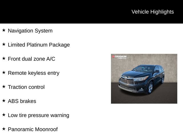 Used 2015 Toyota Highlander Limited Platinum AWD/4WD video 2