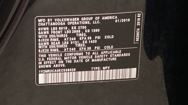 Used 2019 Volkswagen Atlas SEL AWD/4WD image 30