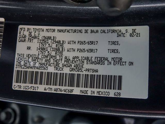 Used 2021 Toyota Tacoma TRD Sport w/ Technology Package image 31