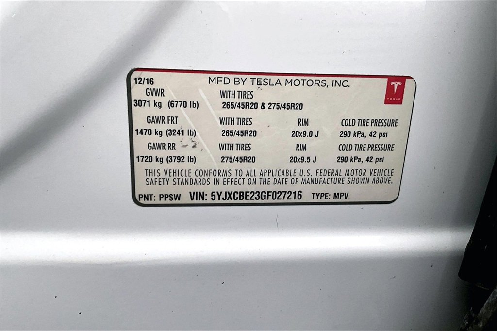 Used 2016 Tesla Model X 90D image 31