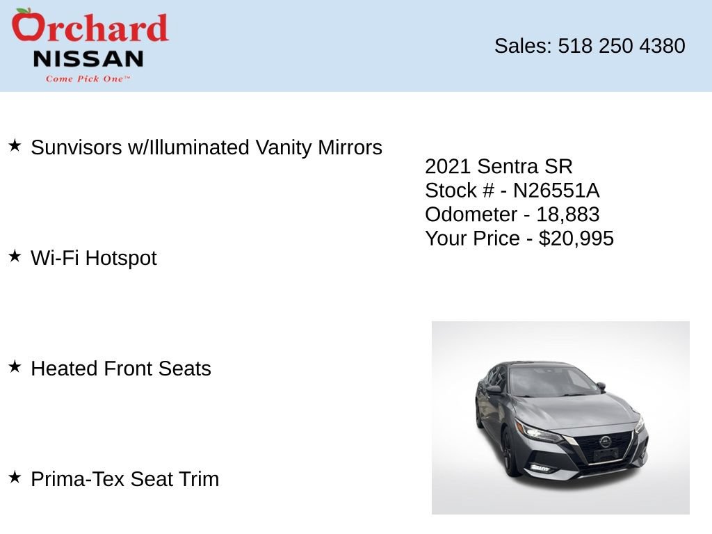 Used 2021 Nissan Sentra SR w/ SR Premium Package FWD image 28