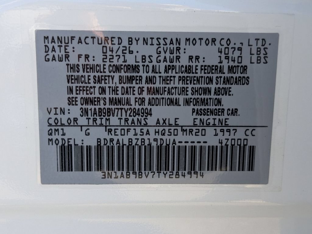 New 2026 Nissan Sentra S w/ Floor Mat Package FWD image 26