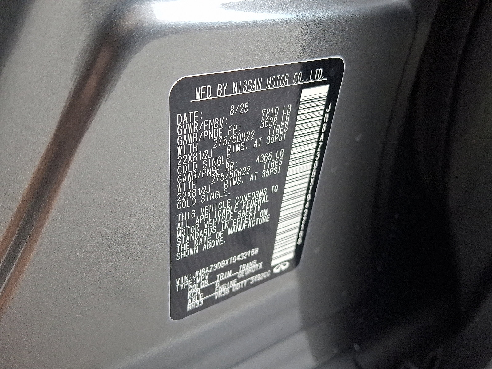 New 2026 INFINITI QX80 SPORT w/ Sport Exterior Package image 19