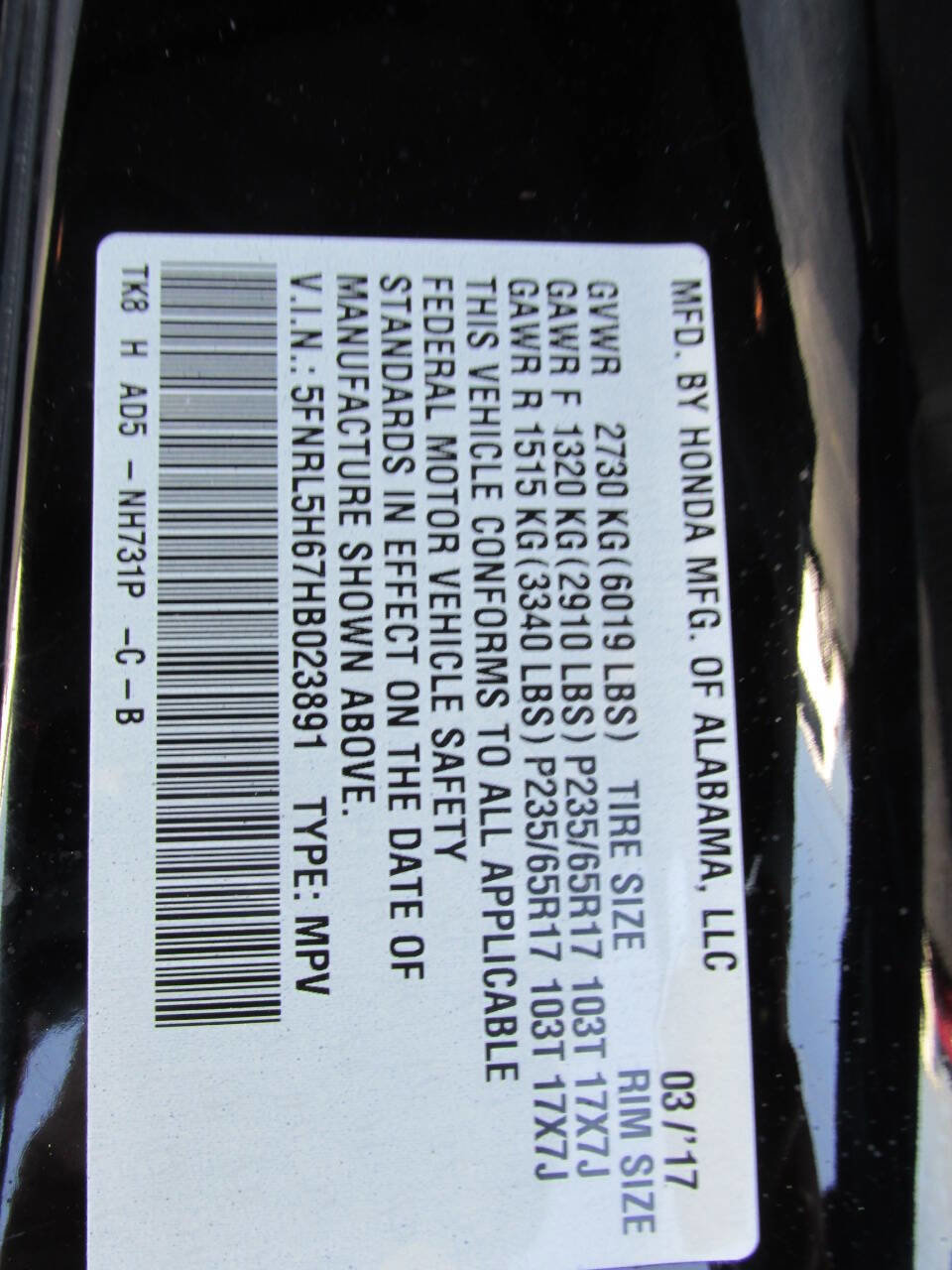 Used 2017 Honda Odyssey EX-L image 45