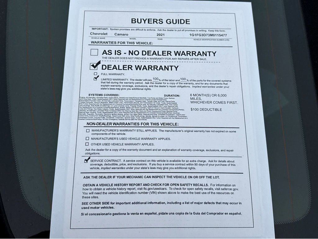 Used 2021 Chevrolet Camaro SS image 25