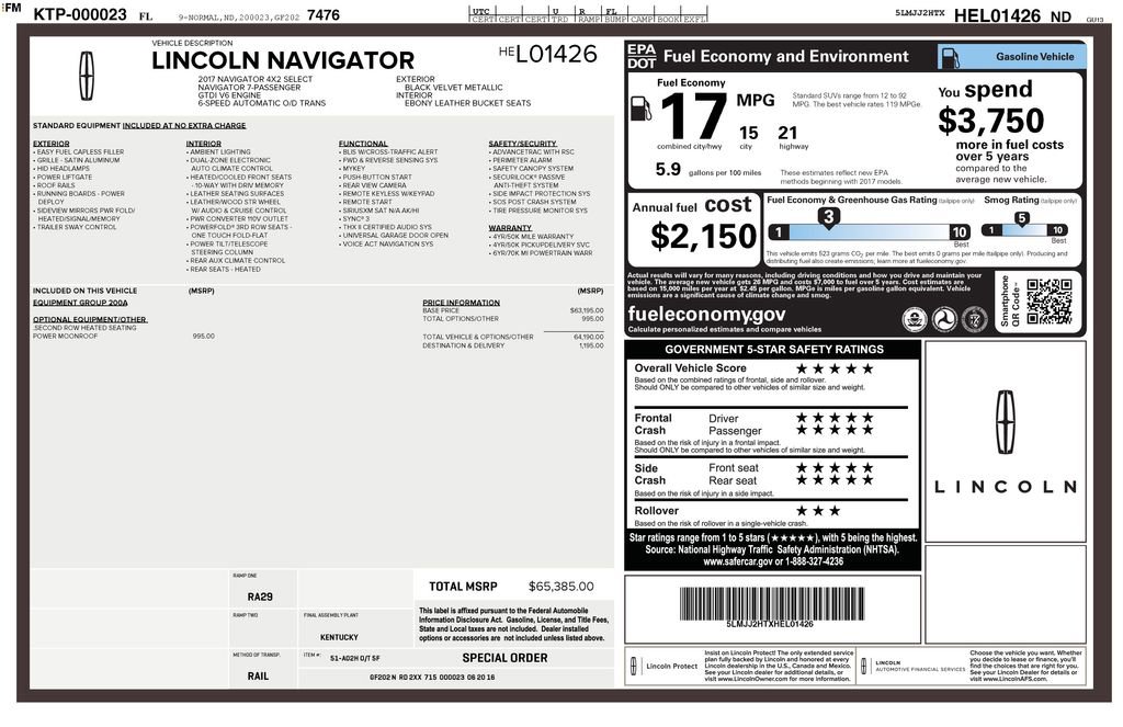 Used 2017 Lincoln Navigator Select image 9