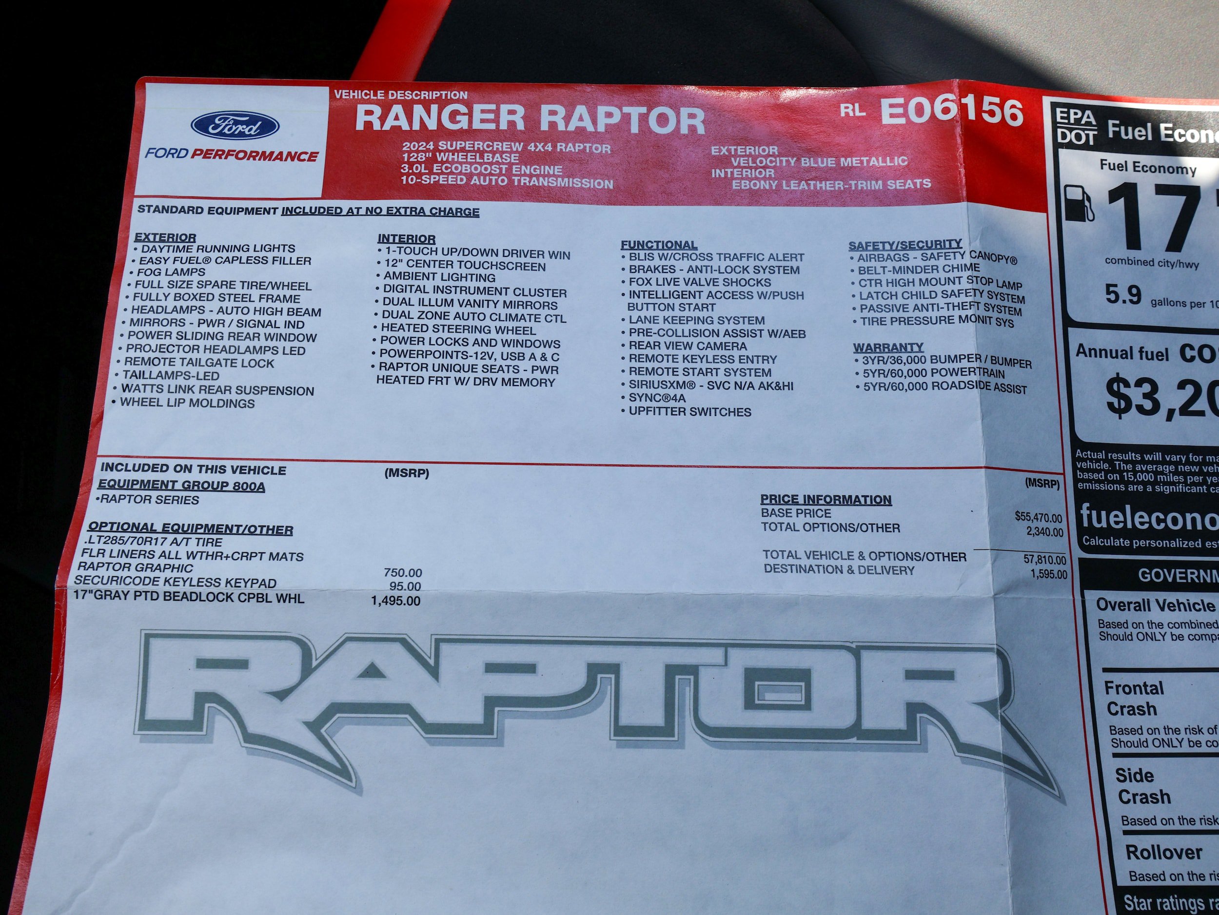 Used 2024 Ford Ranger Raptor AWD/4WD image 11