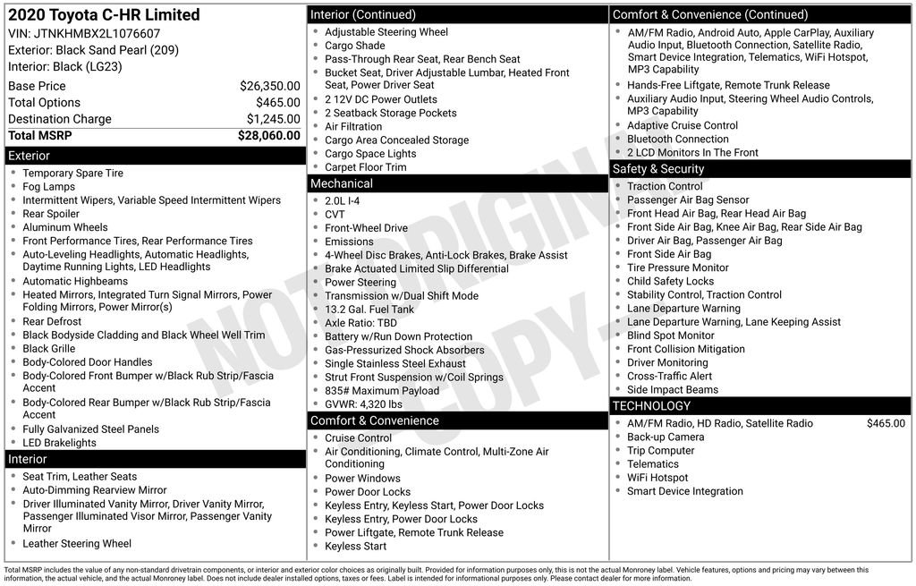 Used 2020 Toyota C-HR Limited image 14