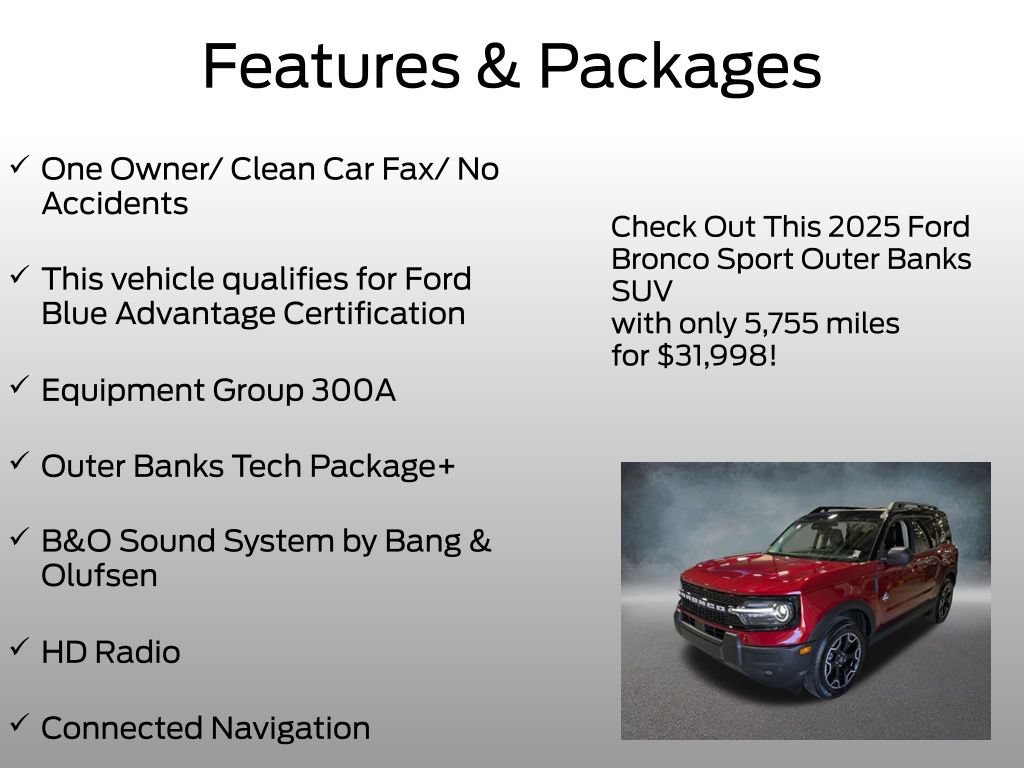 Used 2025 Ford Bronco Sport Outer Banks w/ Outer Banks Tech Package+ AWD/4WD image 4