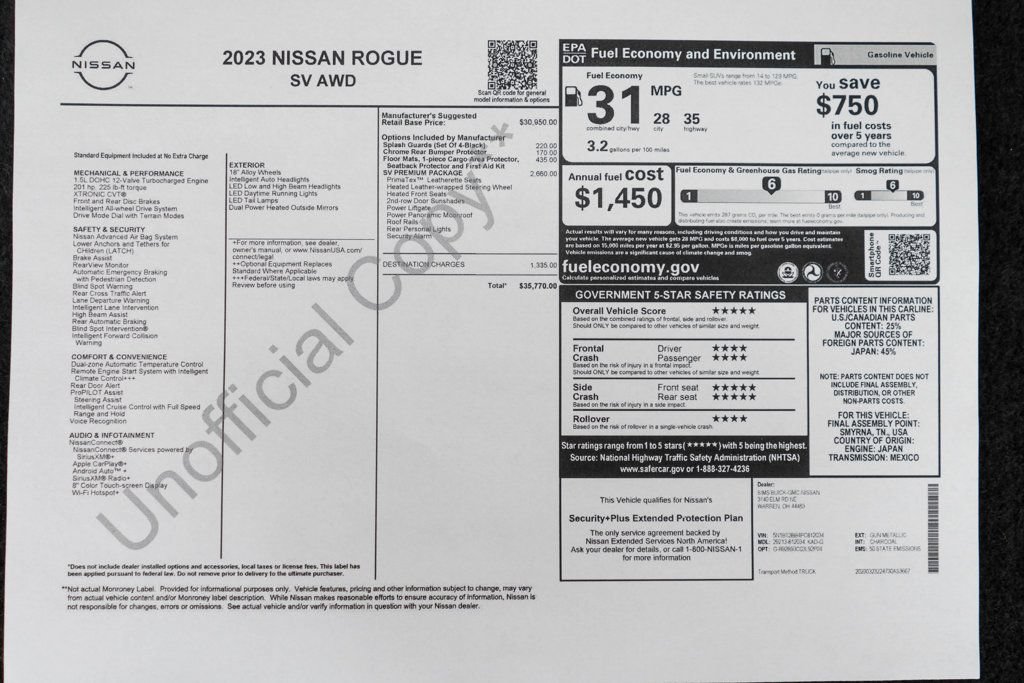 Used 2023 Nissan Rogue SV w/ SV Premium B Package AWD/4WD image 44