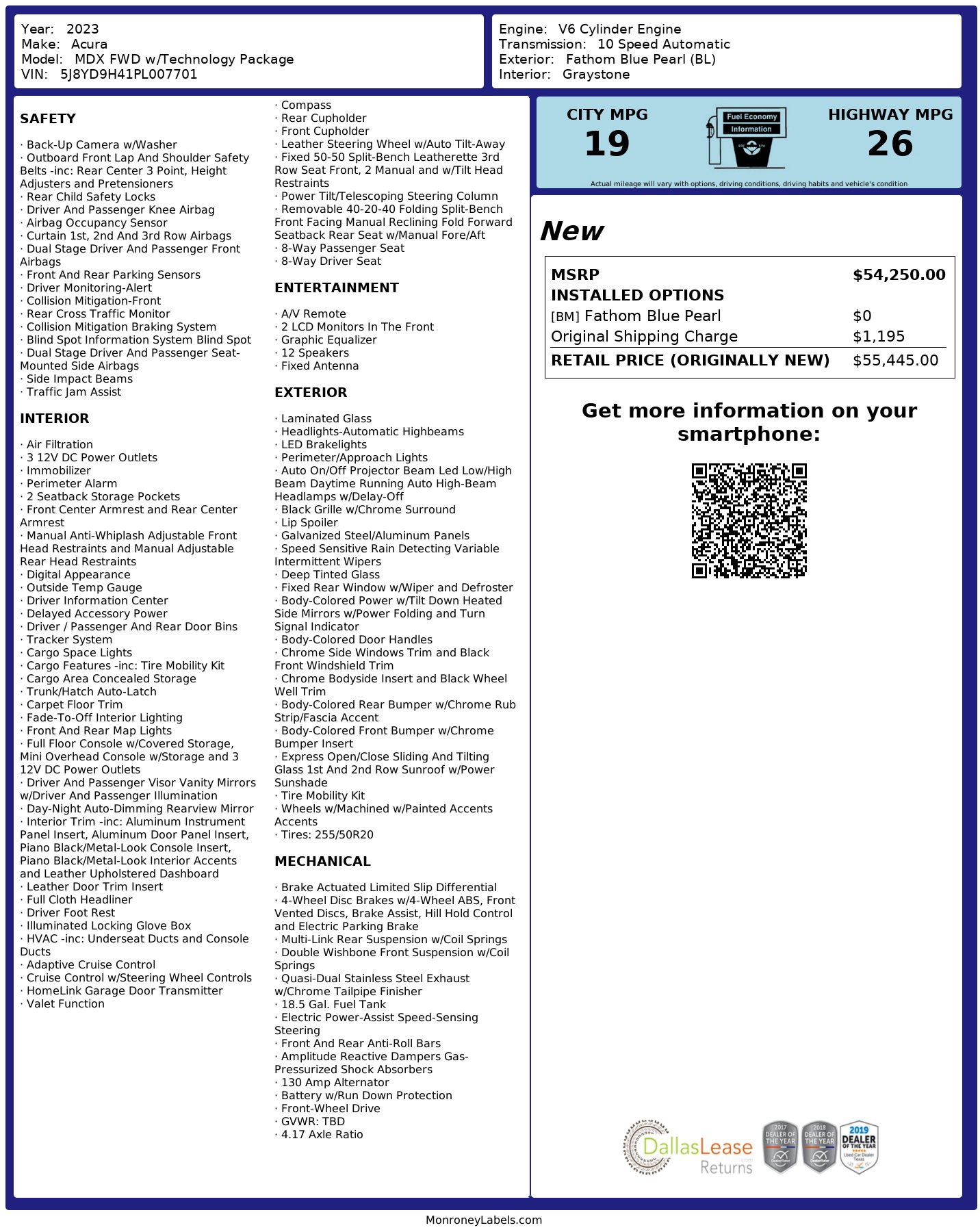 Used 2023 Acura MDX FWD w/ Technology Package image 3