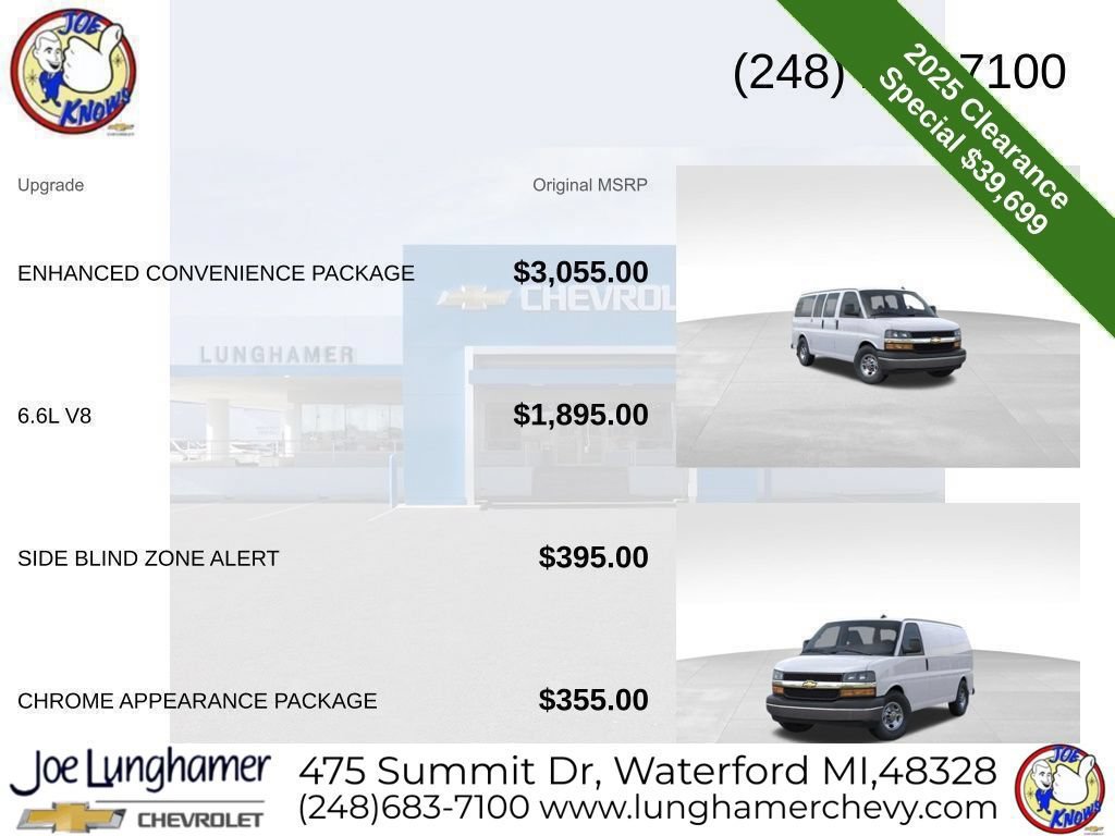 New 2025 Chevrolet Express 2500 w/ Enhanced Convenience Package RWD image 18