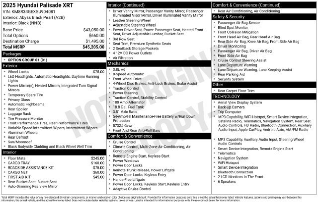 Used 2025 Hyundai Palisade XRT FWD image 4