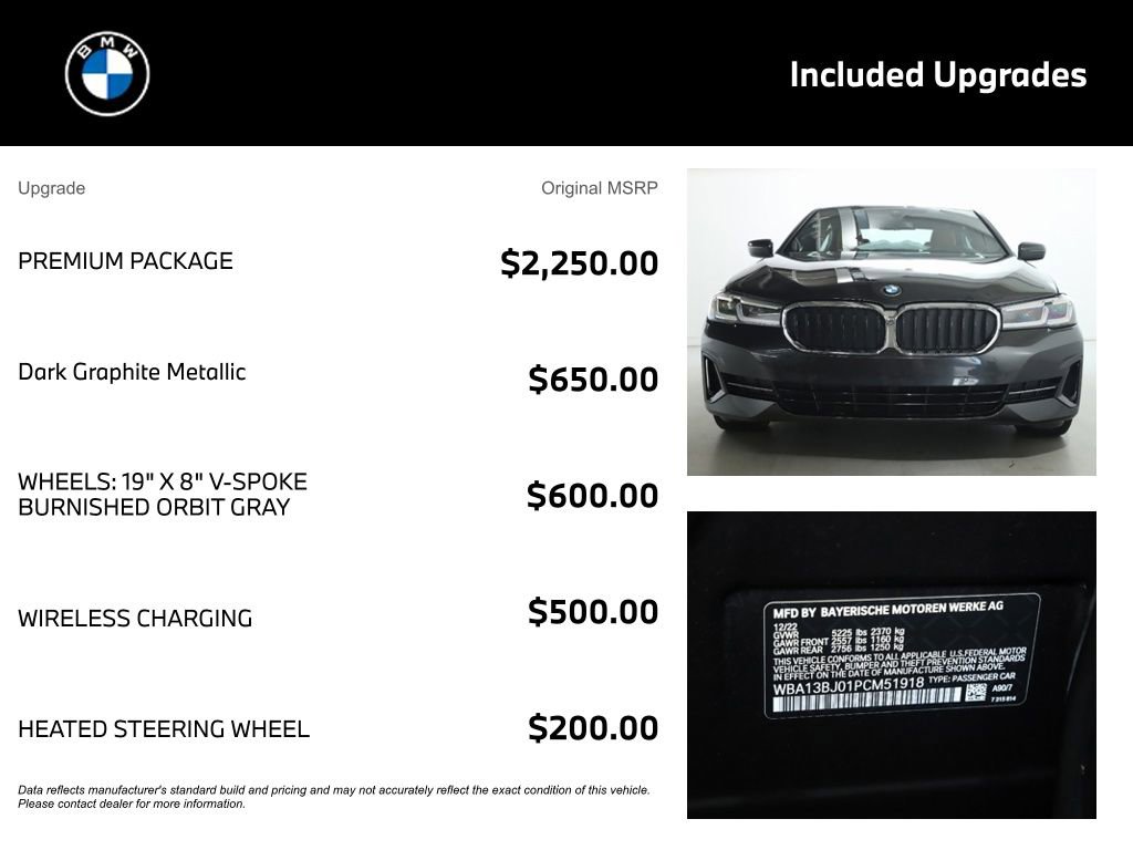 Certified 2023 BMW 530i xDrive w/ Premium Package AWD/4WD image 4