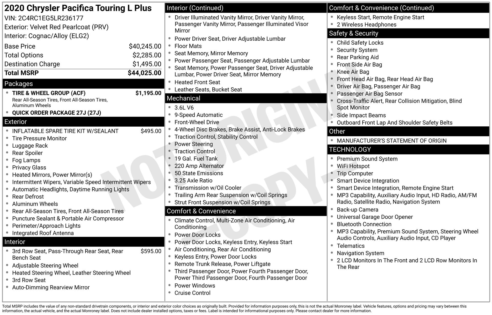 Used 2020 Chrysler Pacifica Touring-L Plus w/ Tire & Wheel Group FWD image 23