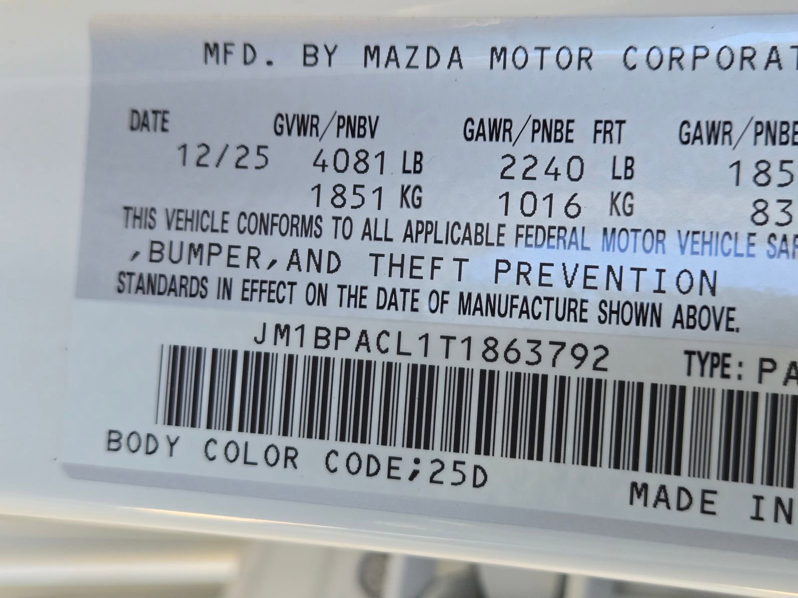 New 2026 MAZDA MAZDA3 2.5 S Sedan w/ Preferred Pkg image 21