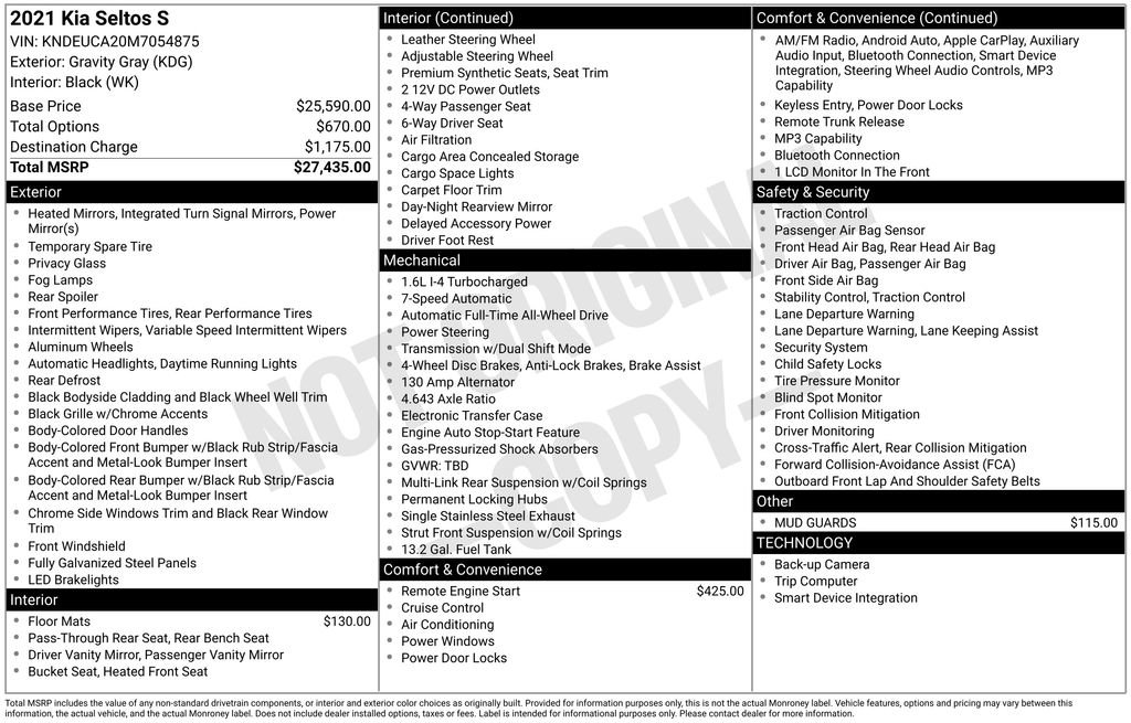 Used 2021 Kia Seltos S image 11