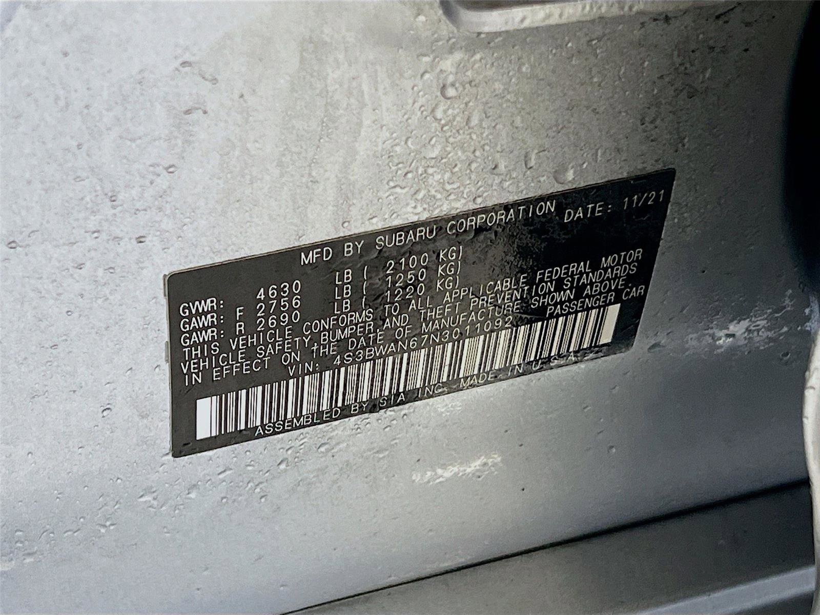 Used 2022 Subaru Legacy Limited w/ Popular Package #3 image 30