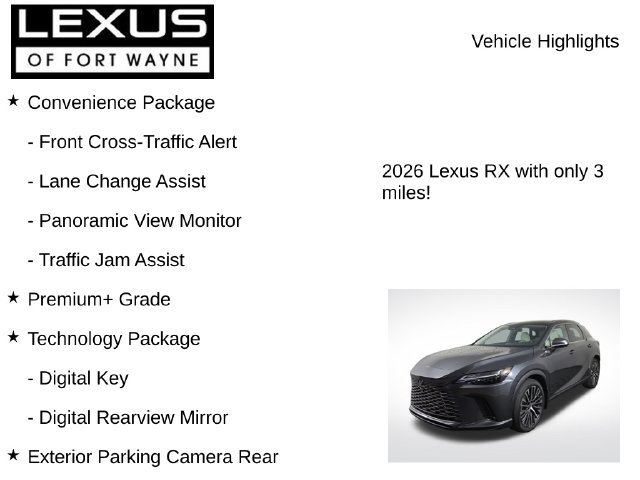 New 2026 Lexus RX 350 w/ Convenience Package AWD/4WD image 8