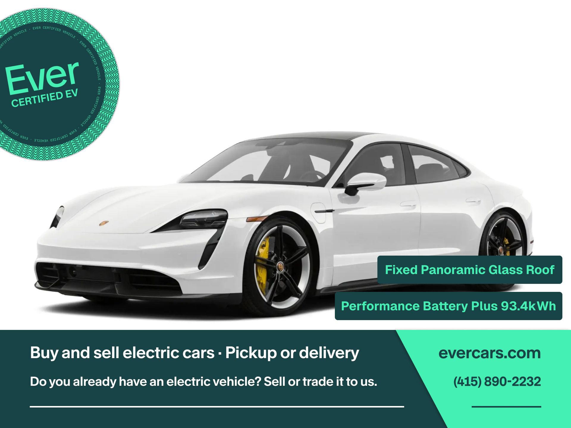 Used 2022 Porsche Taycan 4S AWD/4WD image 1