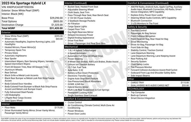Certified 2023 Kia Sportage LX AWD/4WD image 34