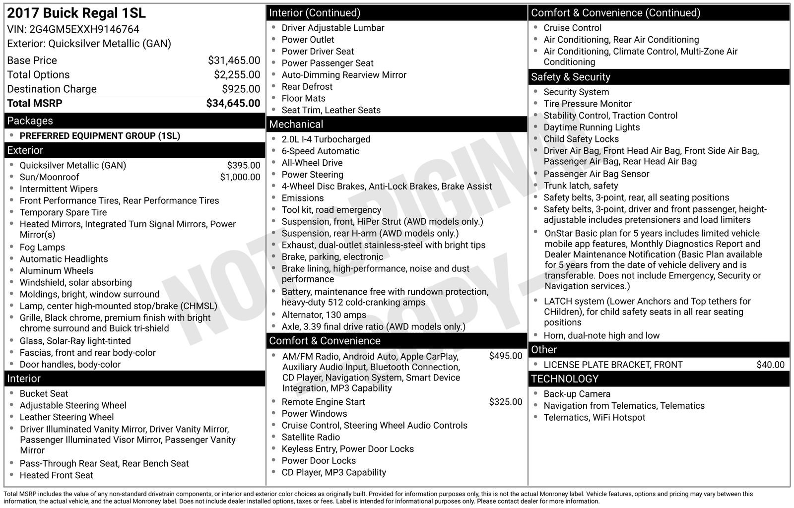 Used 2017 Buick Regal Turbo image 6