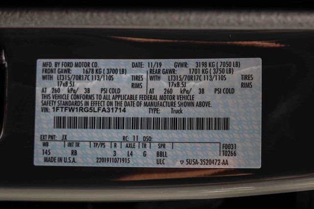 Used 2020 Ford F150 Raptor w/ Equipment Group 802A Luxury image 30