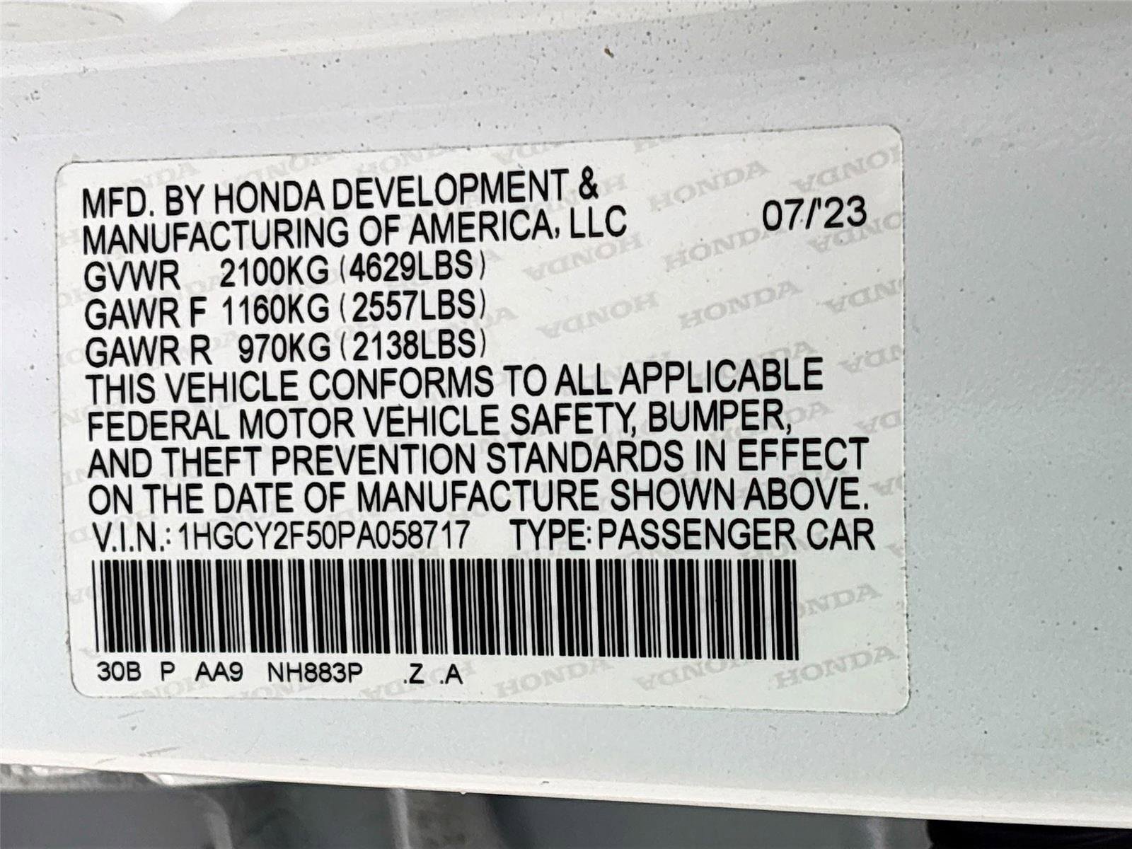 Certified 2023 Honda Accord Sport image 34