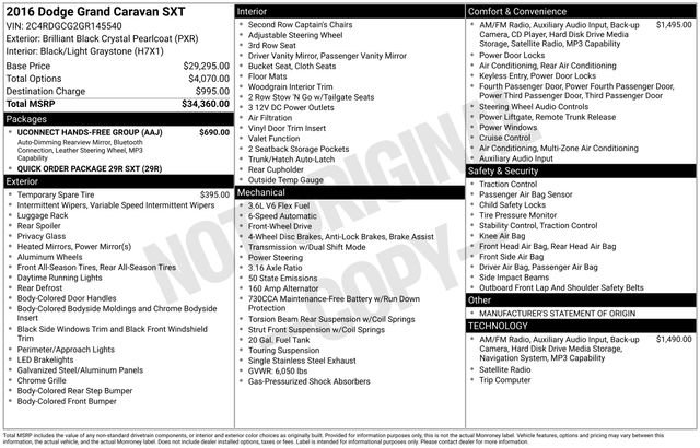 Used 2016 Dodge Grand Caravan SXT w/ UConnect Hands-Free Group image 10