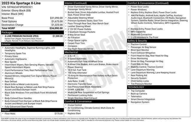Used 2023 Kia Sportage X-Line w/ X-Line Premium Package AWD/4WD image 7