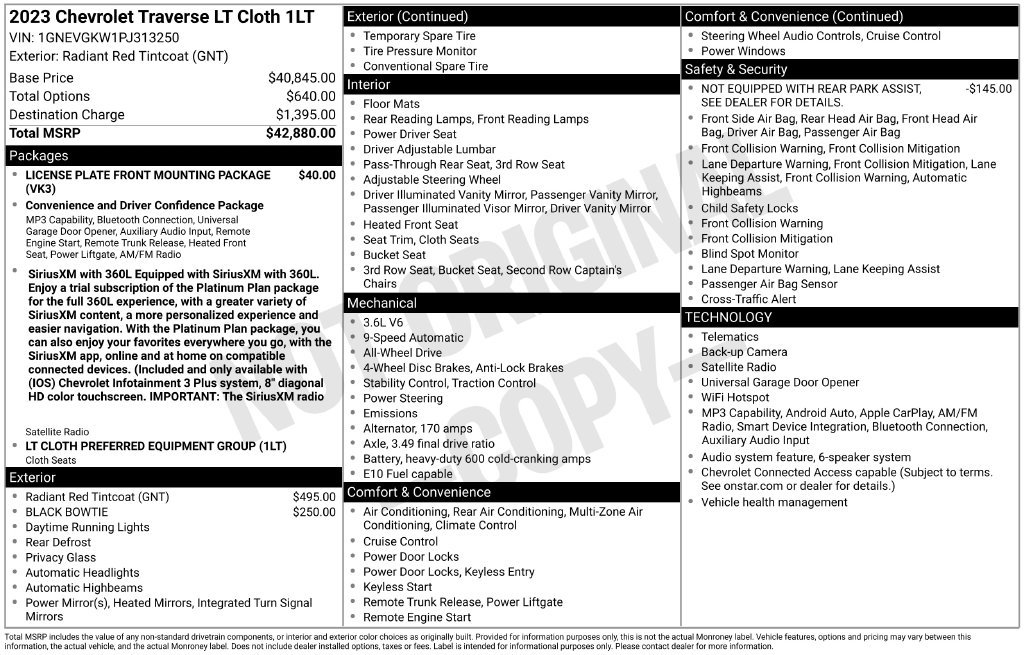 Used 2023 Chevrolet Traverse LT AWD/4WD image 6