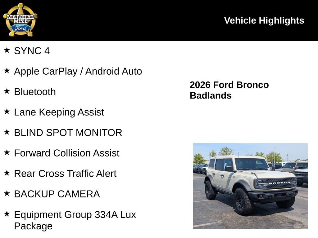 New 2026 Ford Bronco Badlands AWD/4WD image 2