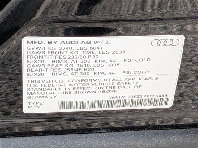 Certified 2025 Audi Q4 e-tron Prestige w/ Black Optic Package AWD/4WD image 28