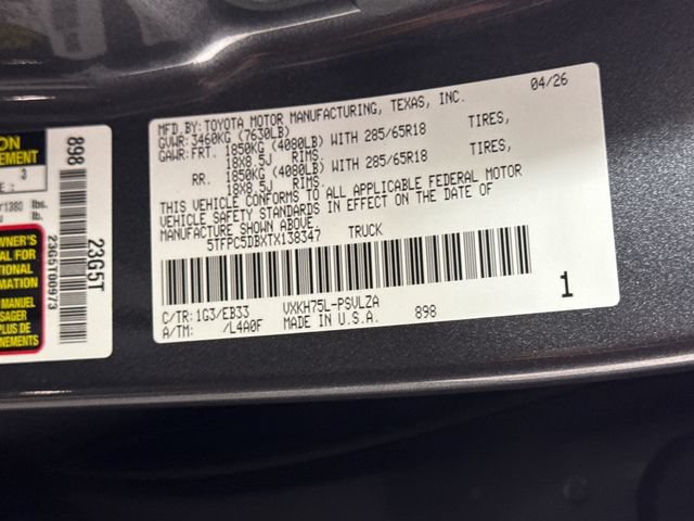 New 2026 Toyota Tundra TRD Pro AWD/4WD image 25