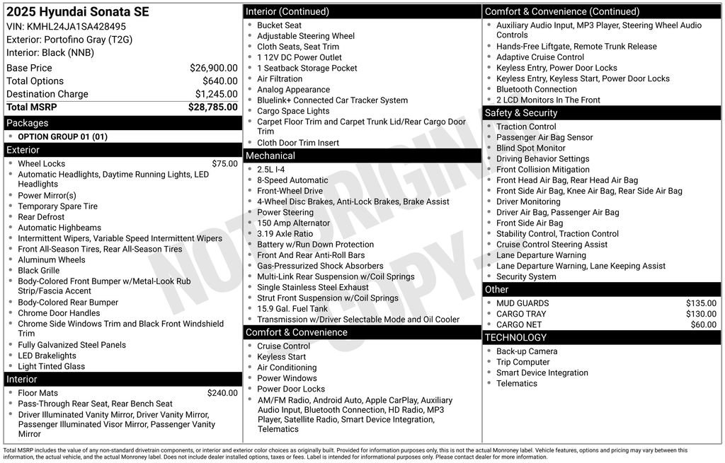 Certified 2025 Hyundai Sonata SE image 30