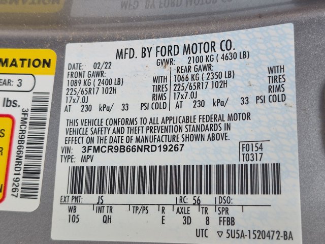 Used 2022 Ford Bronco Sport Big Bend w/ Convenience Package AWD/4WD image 24