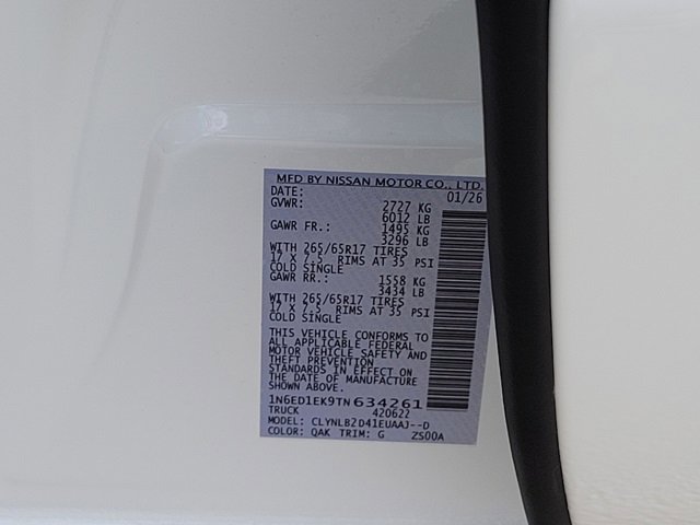 New 2026 Nissan Frontier SV w/ All-Weather Content Package image 11