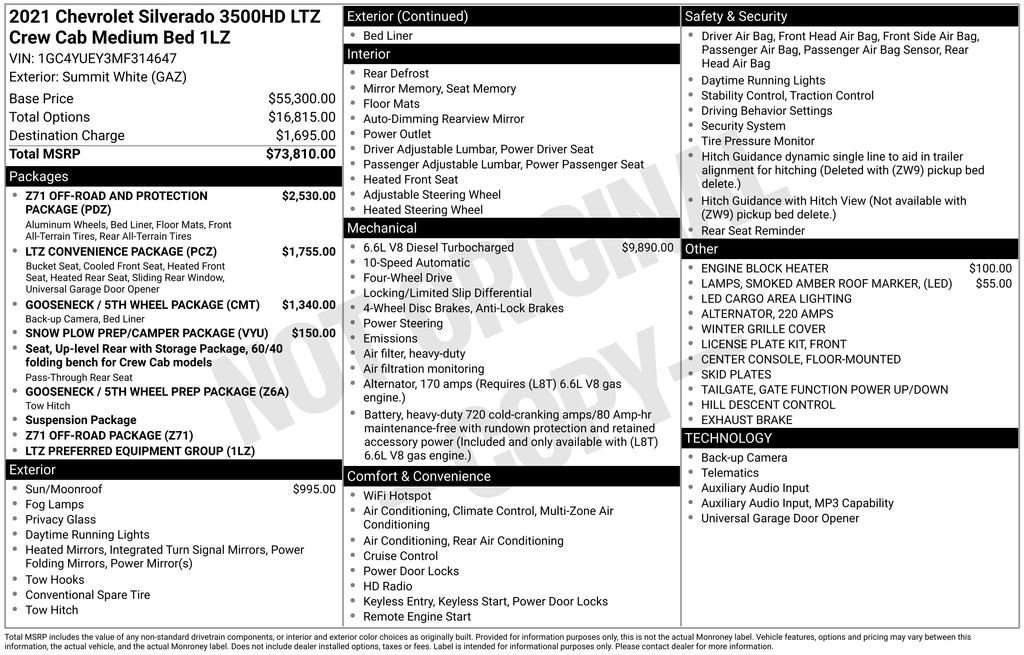 Used 2021 Chevrolet Silverado 3500 LTZ AWD/4WD image 4