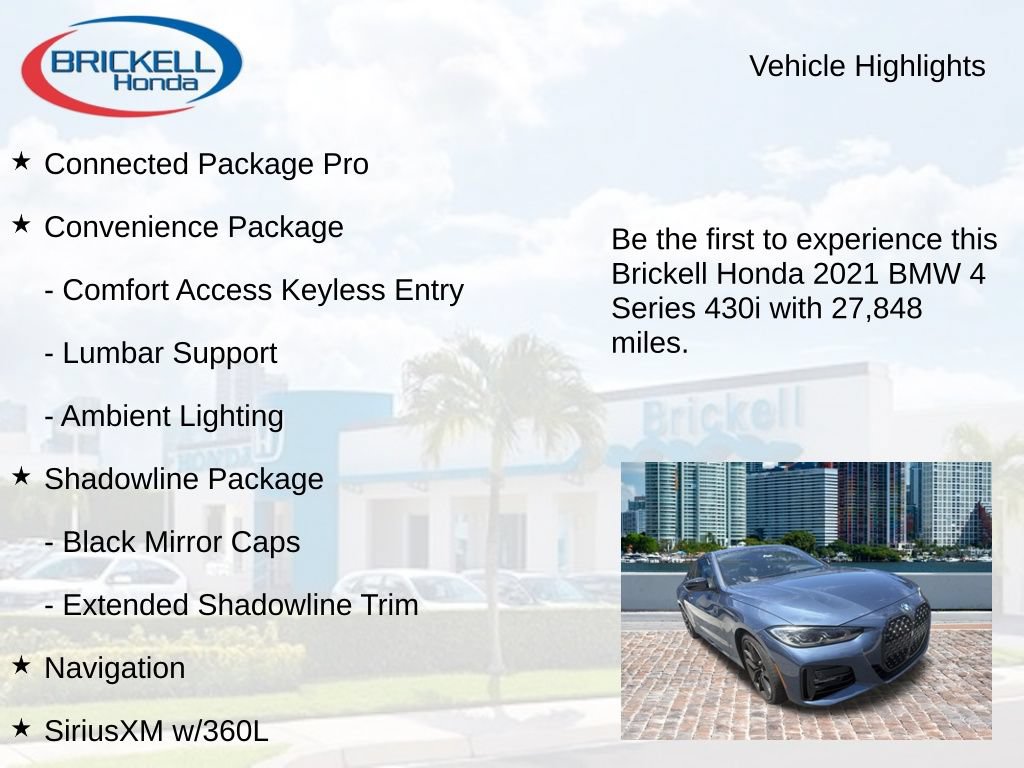 Used 2021 BMW 430i Coupe w/ M Sport Package RWD image 4