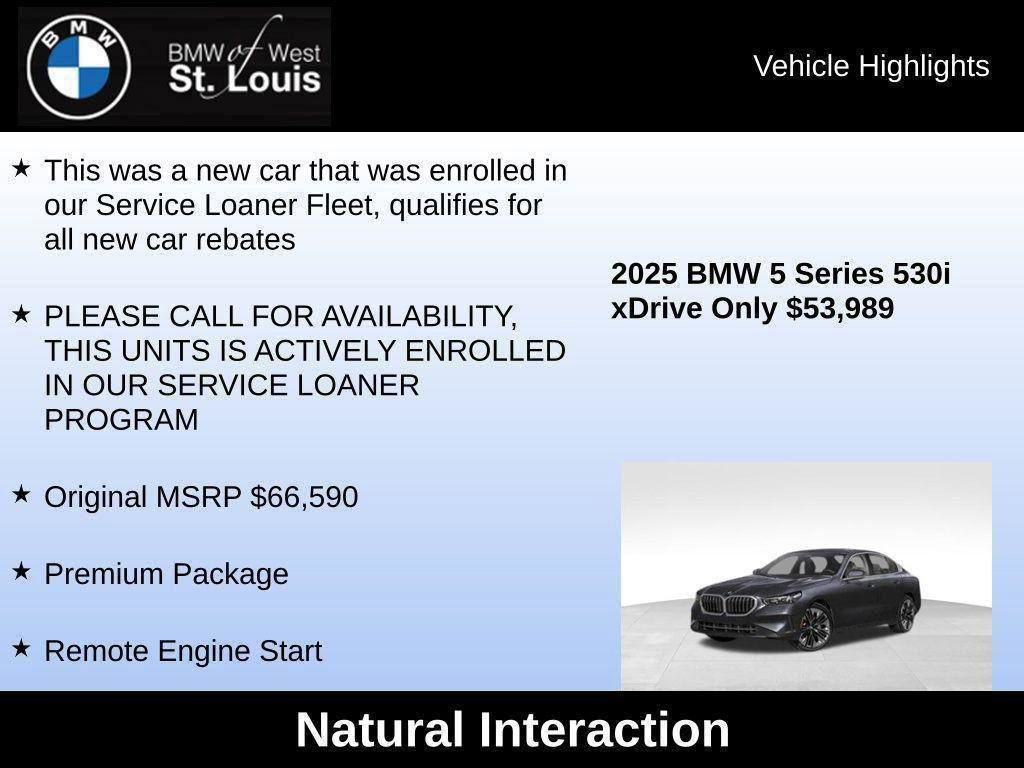 Used 2025 BMW 530i xDrive w/ Premium Package image 66