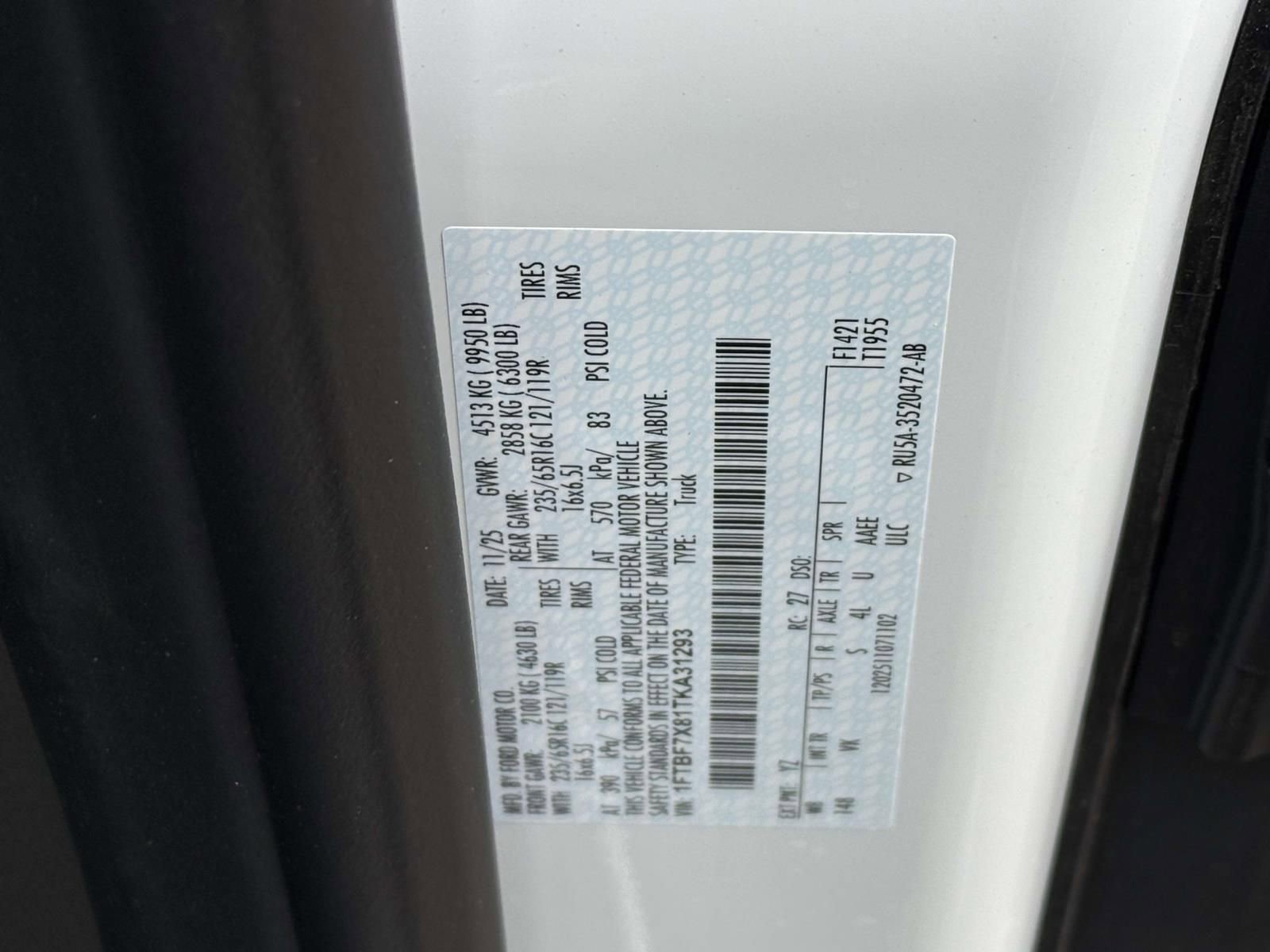 New 2026 Ford Transit 350 148 High Roof Extended w/ Load Area Protection Package image 21