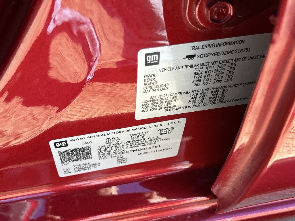 Certified 2021 Chevrolet Silverado 1500 LT Trail Boss w/ Convenience Package II AWD/4WD image 39