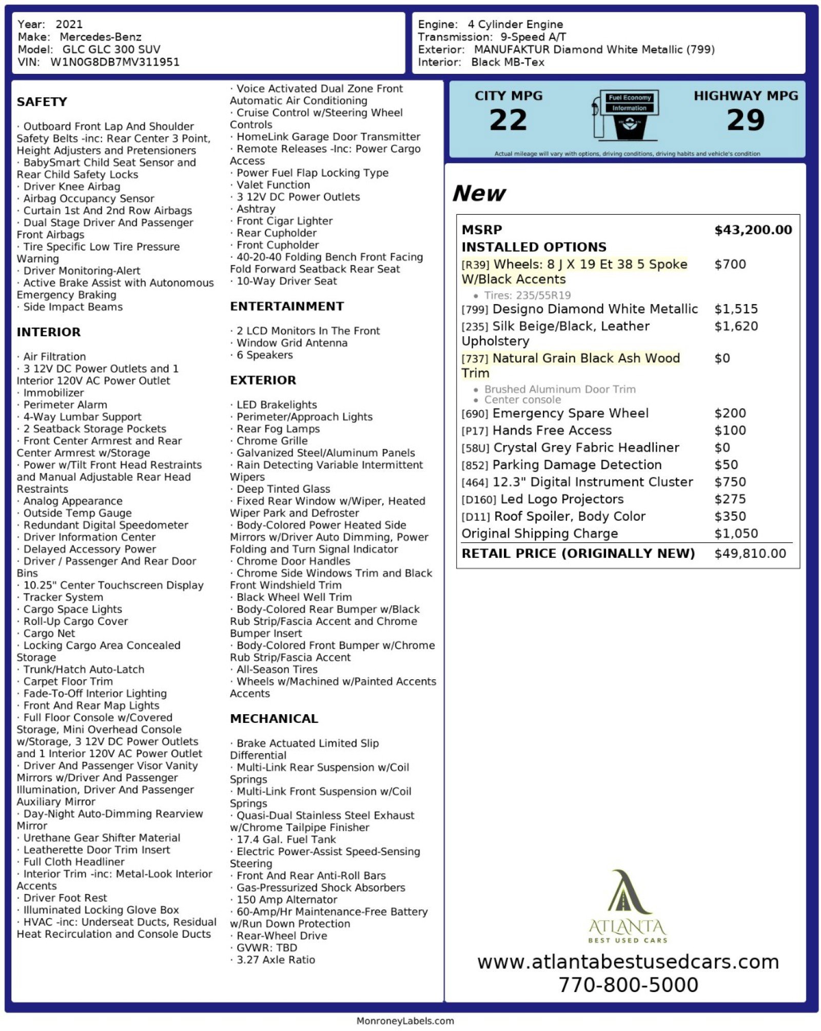 Used 2021 Mercedes-Benz GLC 300 image 53