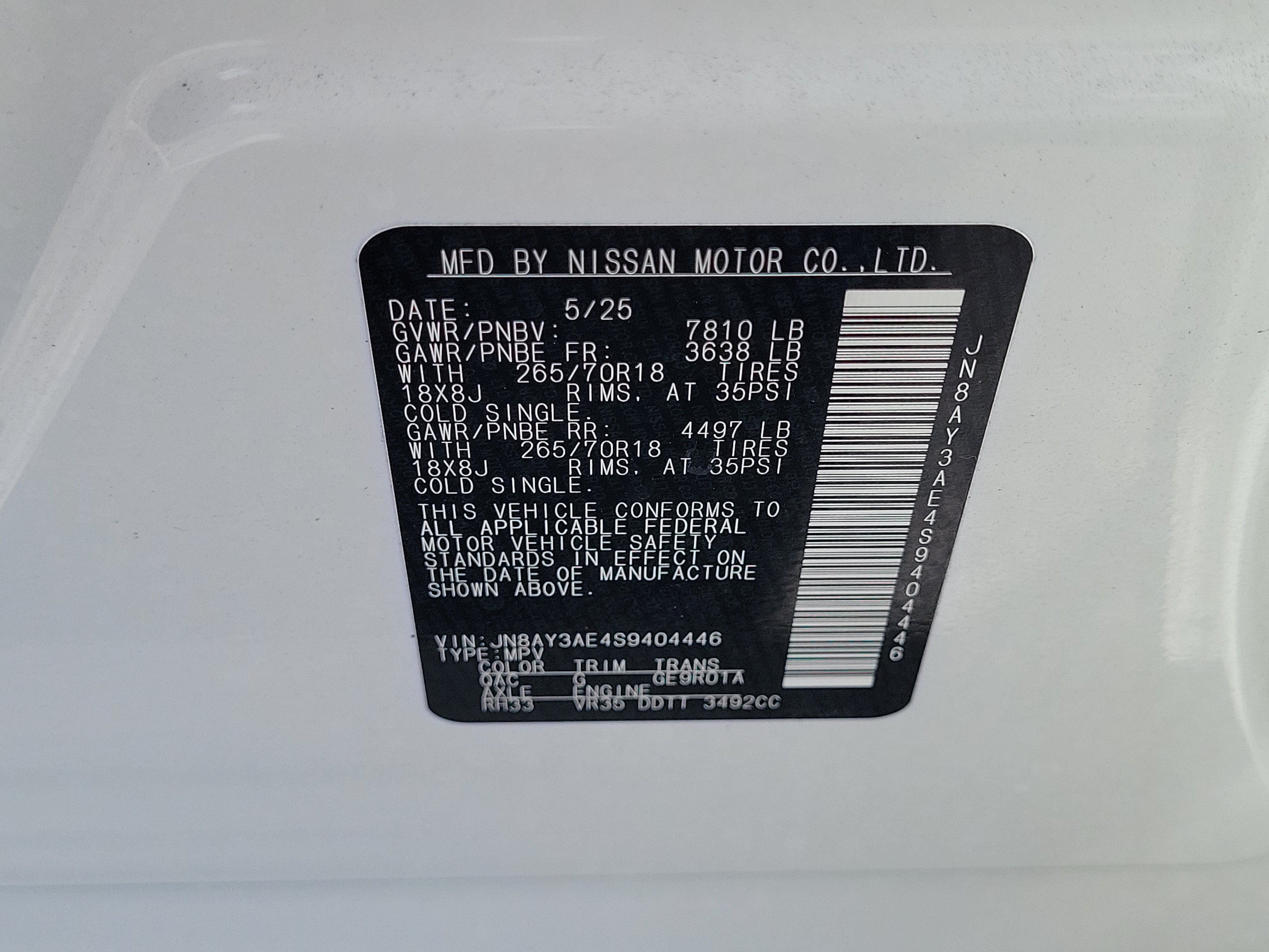 Certified 2025 Nissan Armada SV AWD/4WD image 26