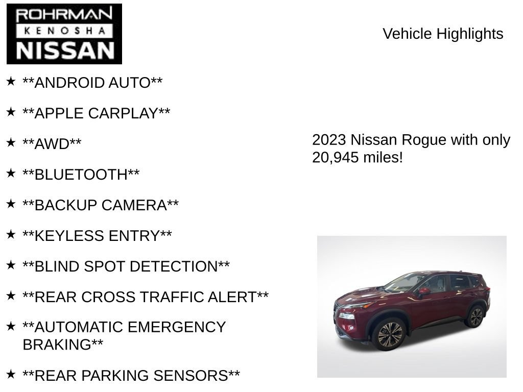 Certified 2023 Nissan Rogue SV AWD/4WD image 7