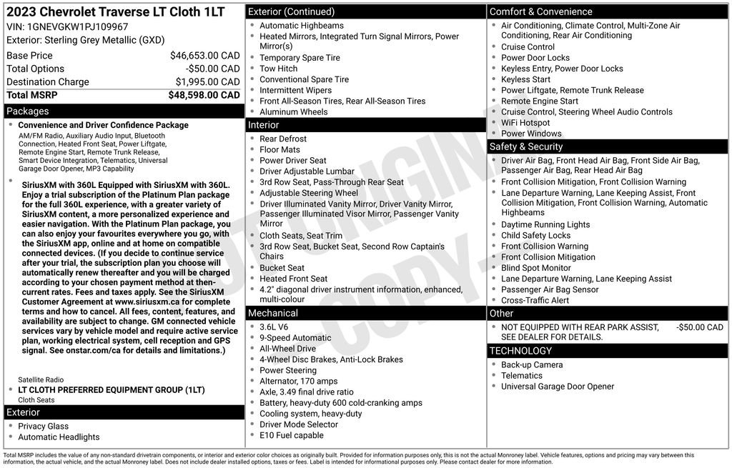 Used 2023 Chevrolet Traverse LT AWD/4WD image 2