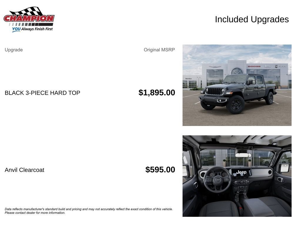 New 2026 Jeep Gladiator Sport AWD/4WD image 6
