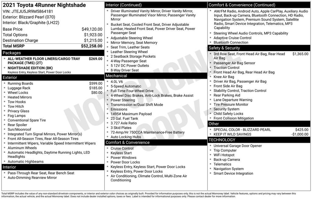Used 2021 Toyota 4Runner Nightshade image 5