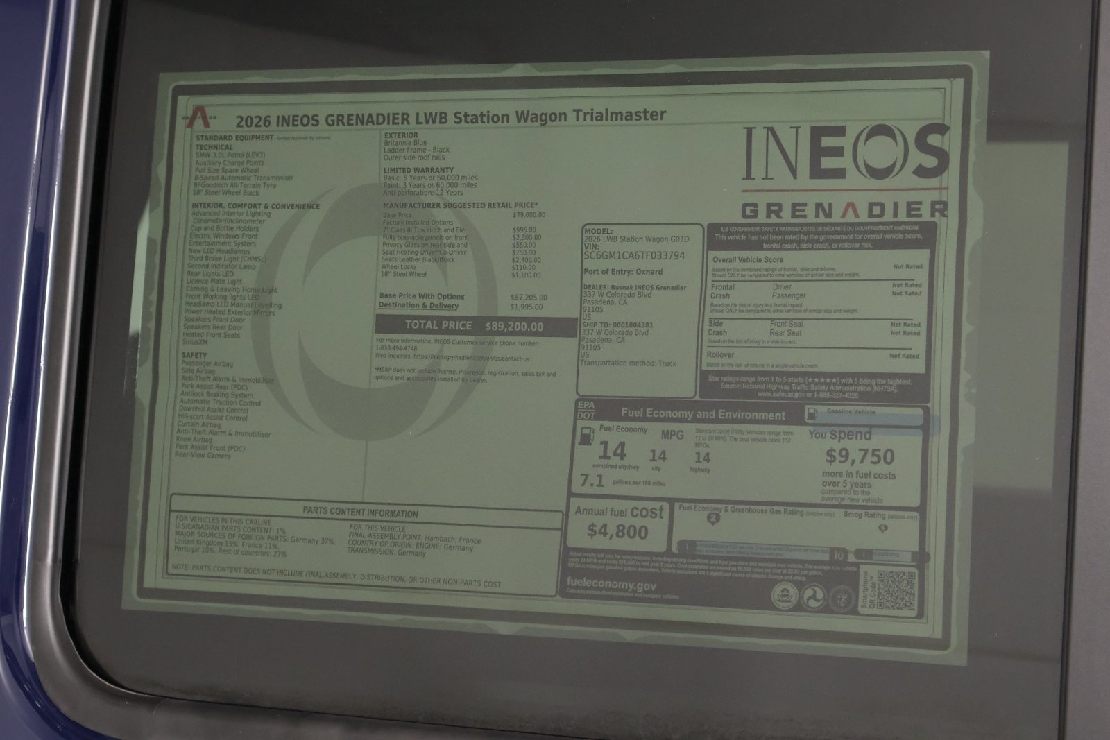 New 2026 INEOS Grenadier Station Wagon AWD/4WD image 23